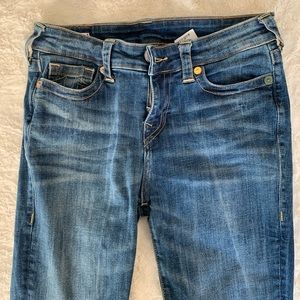 True Religion Mid Rise Super Skinny Jeans